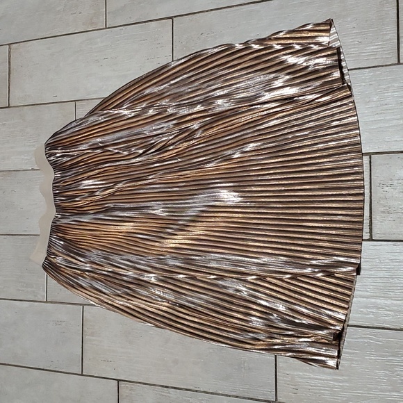Unknown Dresses & Skirts - Medium Mid-Length Skirt with Gold and Silver Pleats